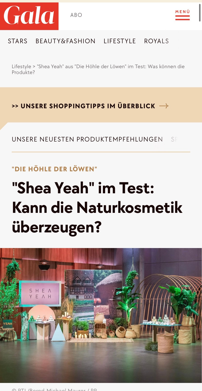 SHEA YEAH im Test bei Gala - positiv