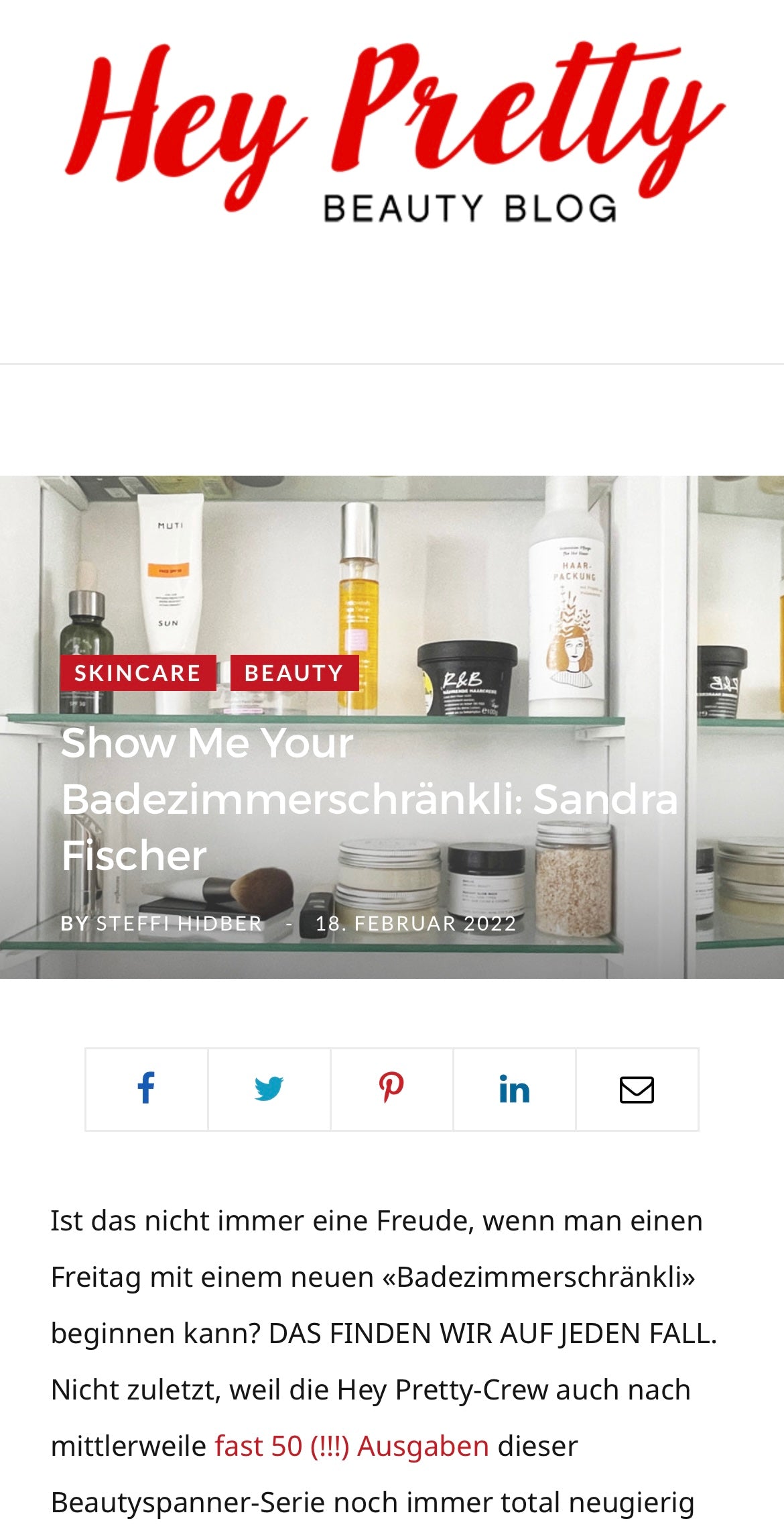 Hey Pretty Blog im Gespräch mit Sandra Fischer, Gründerin von SHEA YEAH