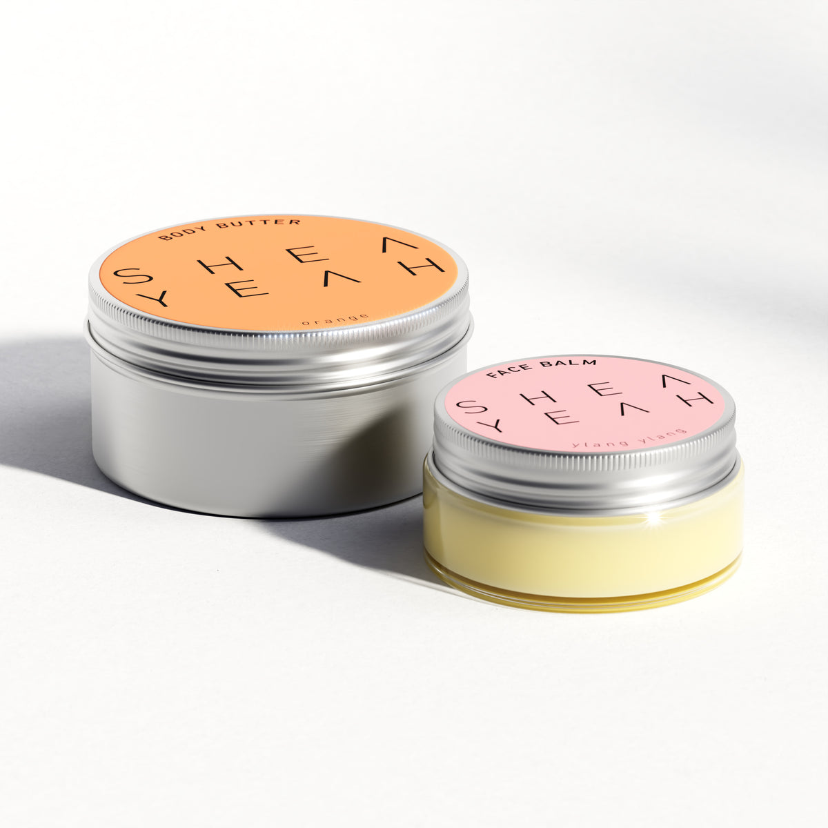 Shea Yeah Daily Glow Gift Set mit Body Butter Orange und Face Balm Ylang Ylang, Naturkosmetik mit Sheabutter.