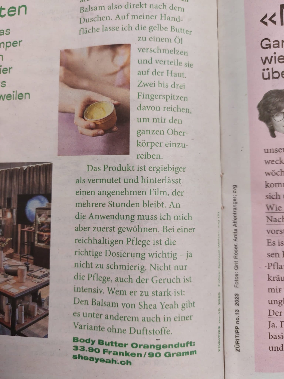 Züritipp Zücherbrand unter der Lupe: SHEA YEAH vegane Naturkosmetik im Test