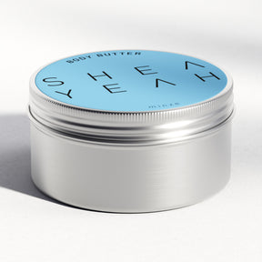 Shea Yeah Body Butter mit Minzduft in der geschlossenen Dose, Naturkosmetik mit Sheabutter.