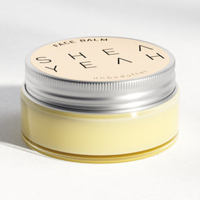 Shea Yeah Face Balm unbeduftet im geschlossenen Glas, Naturkosmetik mit Sheabutter.